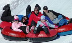 Snowmobiling and sledding 
